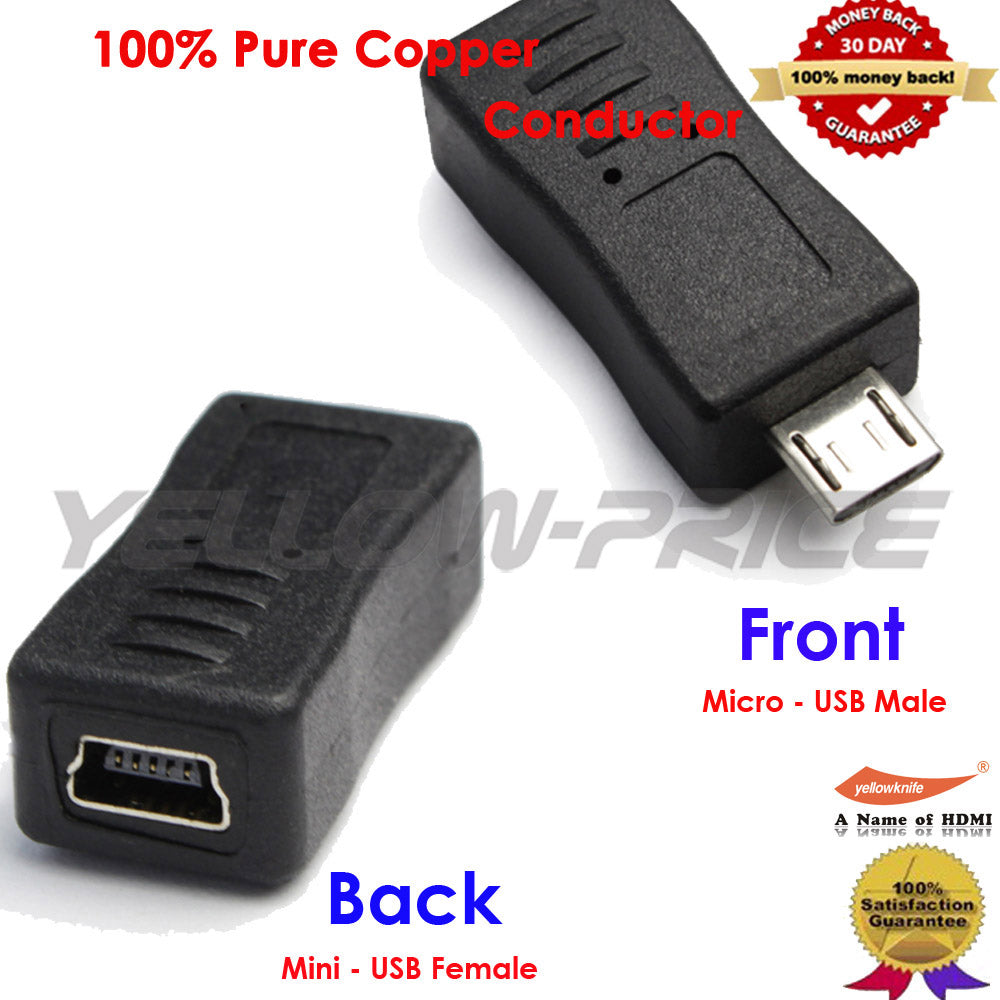 USB 2.0, USB 3.0, Mini-USB, Micro-USB Adapter Coupler