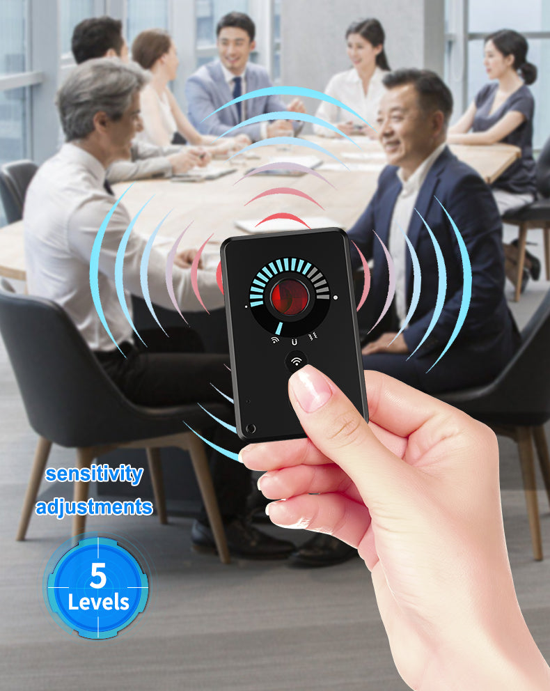 In-Wallet Portable Anti-Spy RF Detector Camera Bug Finder Anti-Theft Vibration