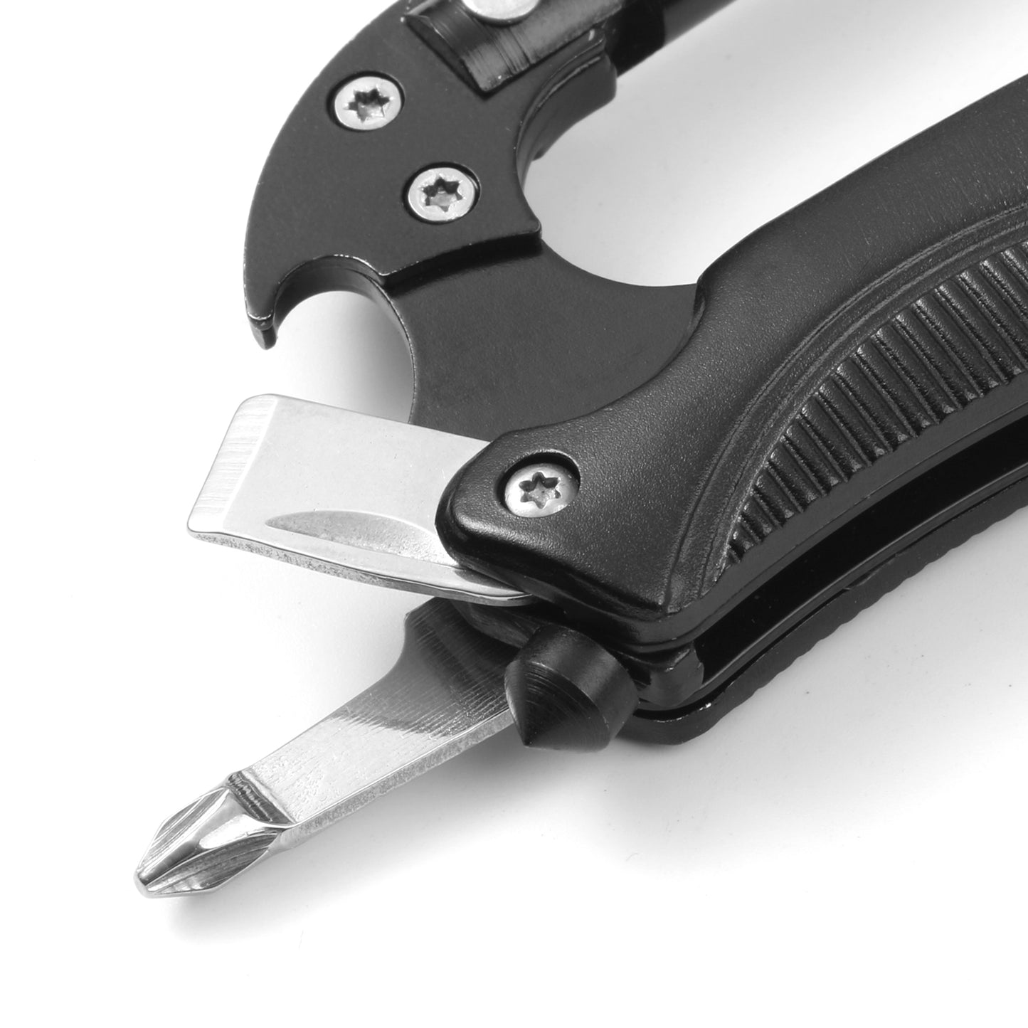 Carabiner Multitool 7-in-1 with LED flashlight, Self Defense Keychain