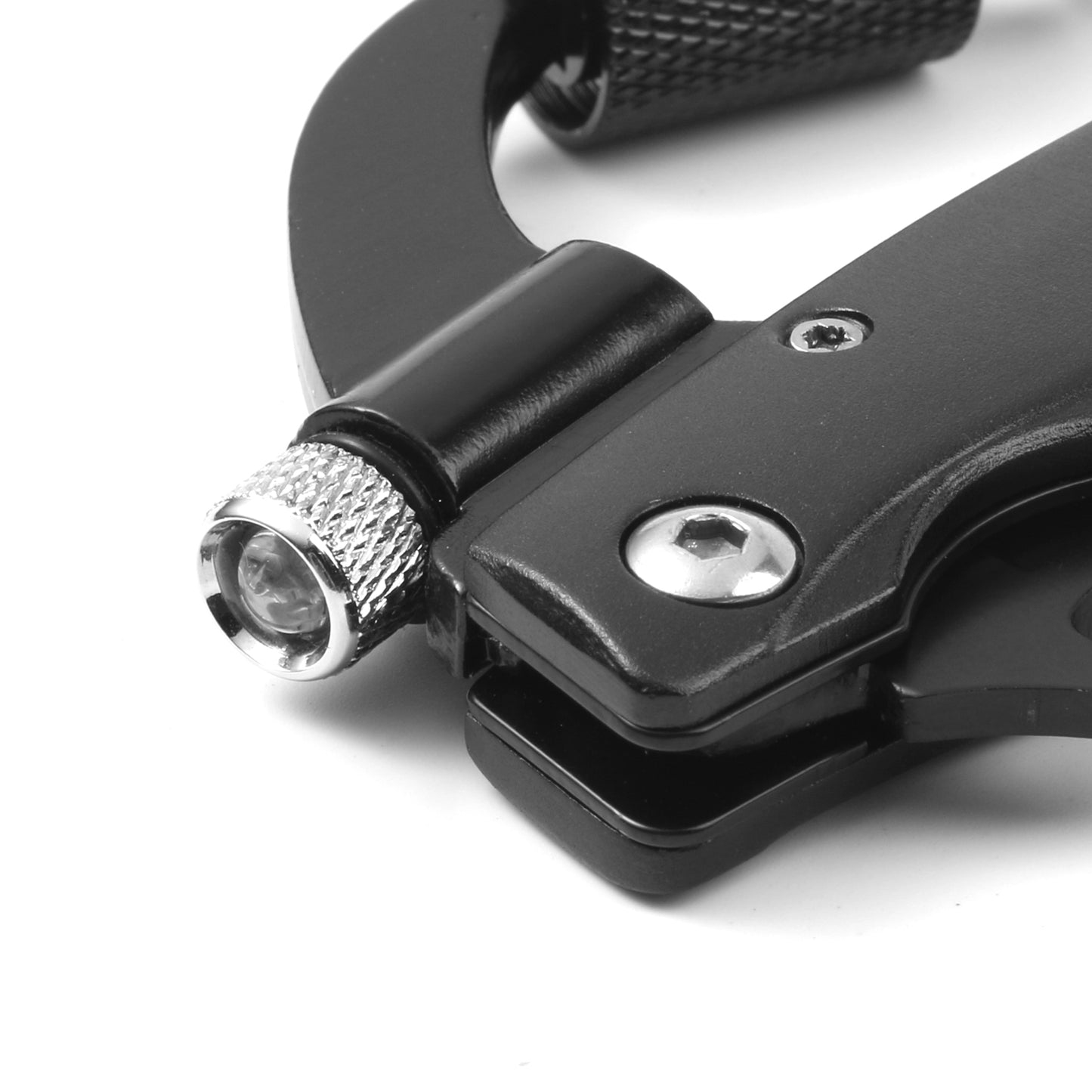 Carabiner Multitool 7-in-1 with LED flashlight, Self Defense Keychain