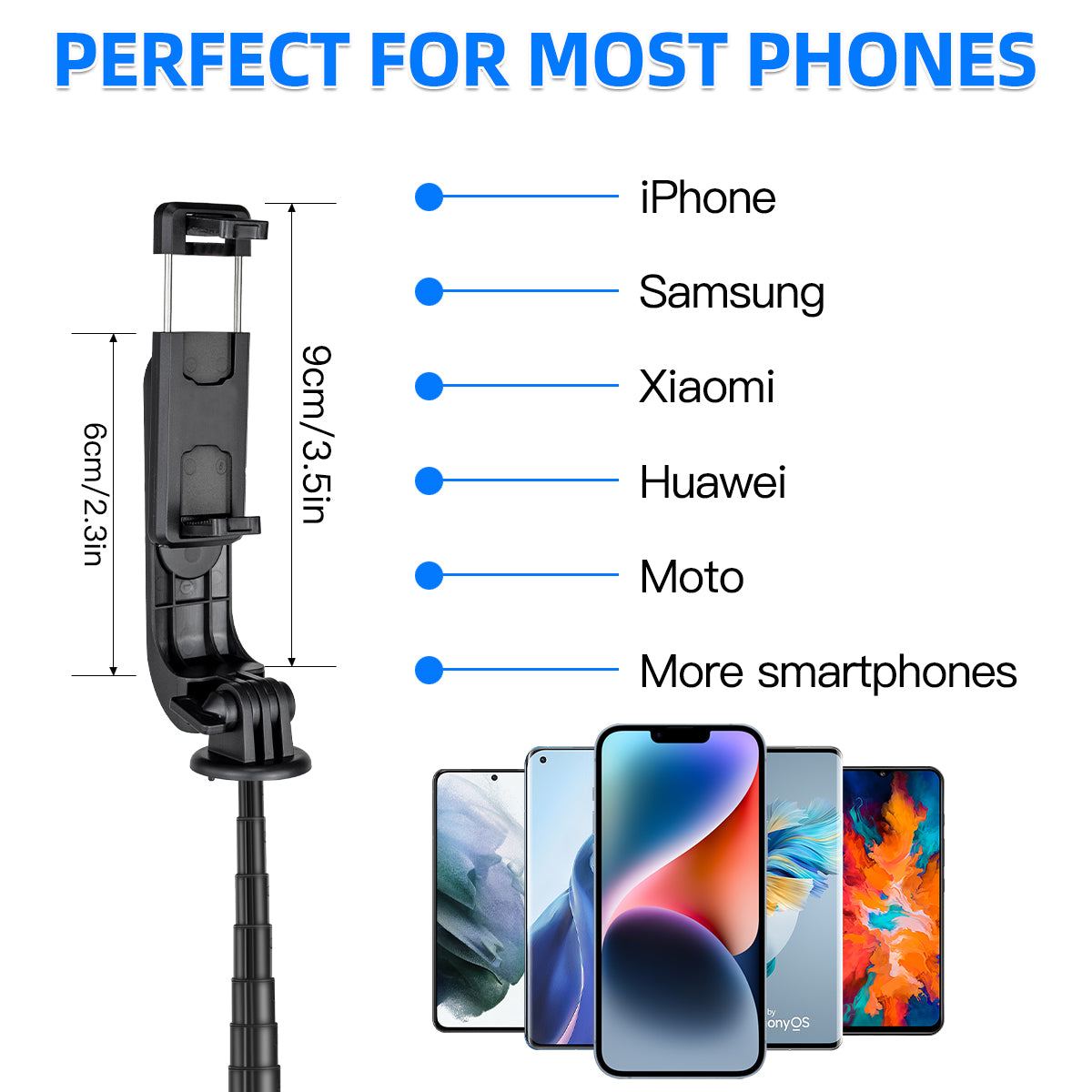Bluetooth Aluminum Selfie Stick Quadrupod
