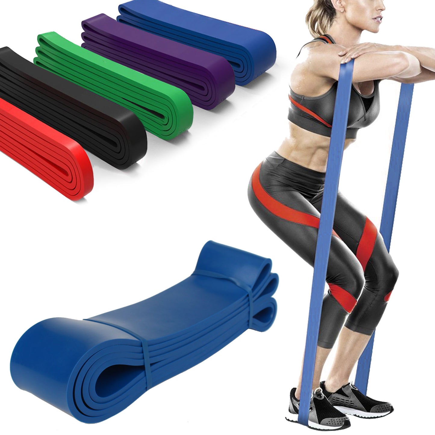 Heavy Duty Exercise Bands Latex Resistance Fitness GYM Power-lifting Assist Band