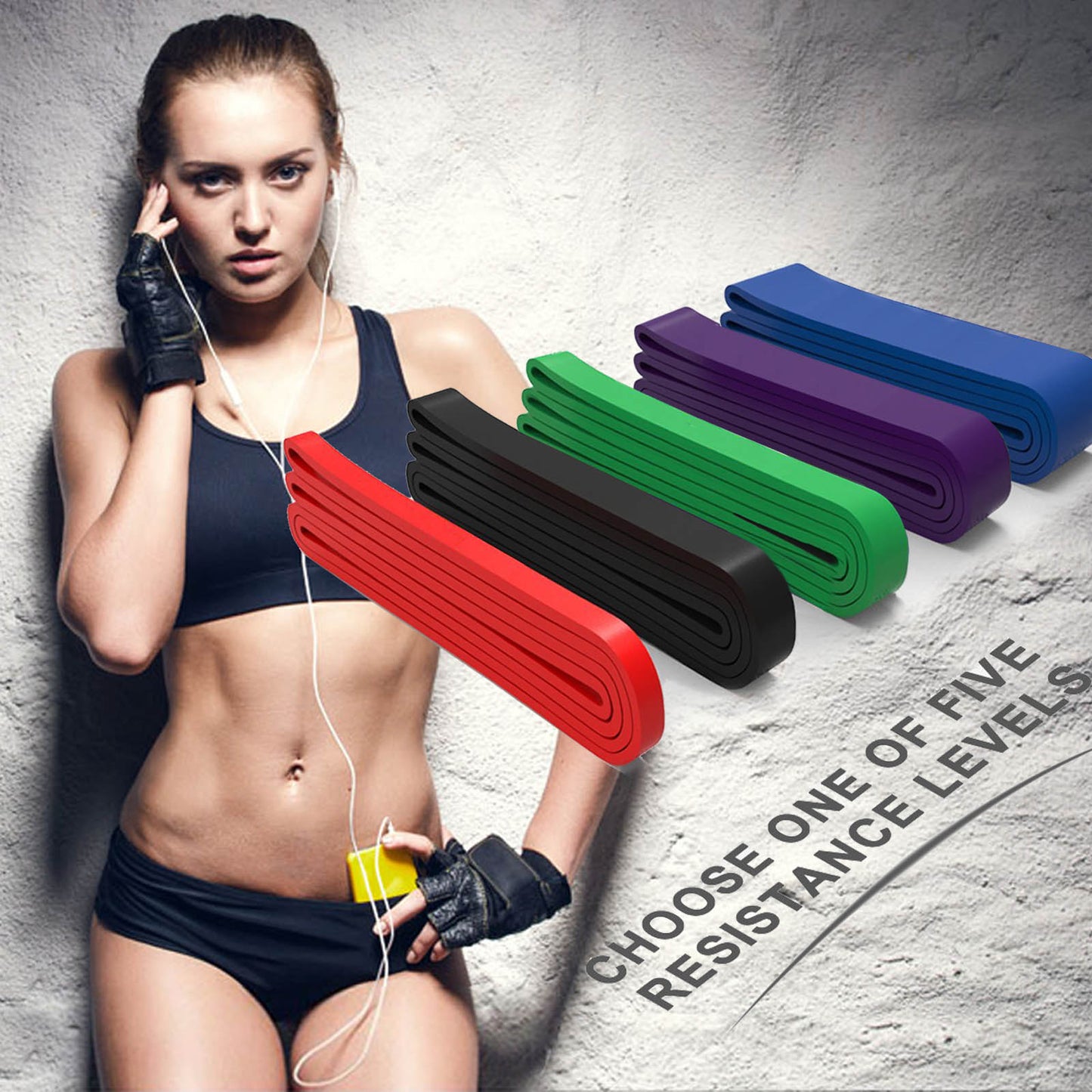 Heavy Duty Exercise Bands Latex Resistance Fitness GYM Power-lifting Assist Band