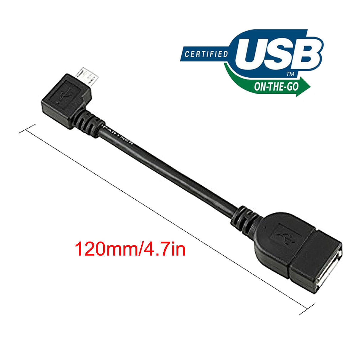 Micro USB B Male to USB 2.0 A Female OTG Adapter Cable